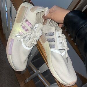 Rhinestoned Pink Ivy Adidas sneakers